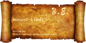 Wenzel Elmár névjegykártya